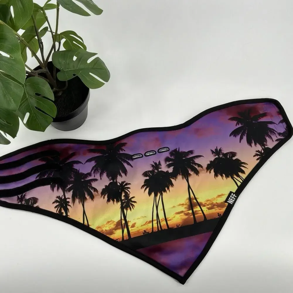 NEFF Mountain Fleece Lined Ski Mask Beach Sunset Print Face Mask Adult Unisex